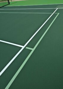close up of pickleball court surface