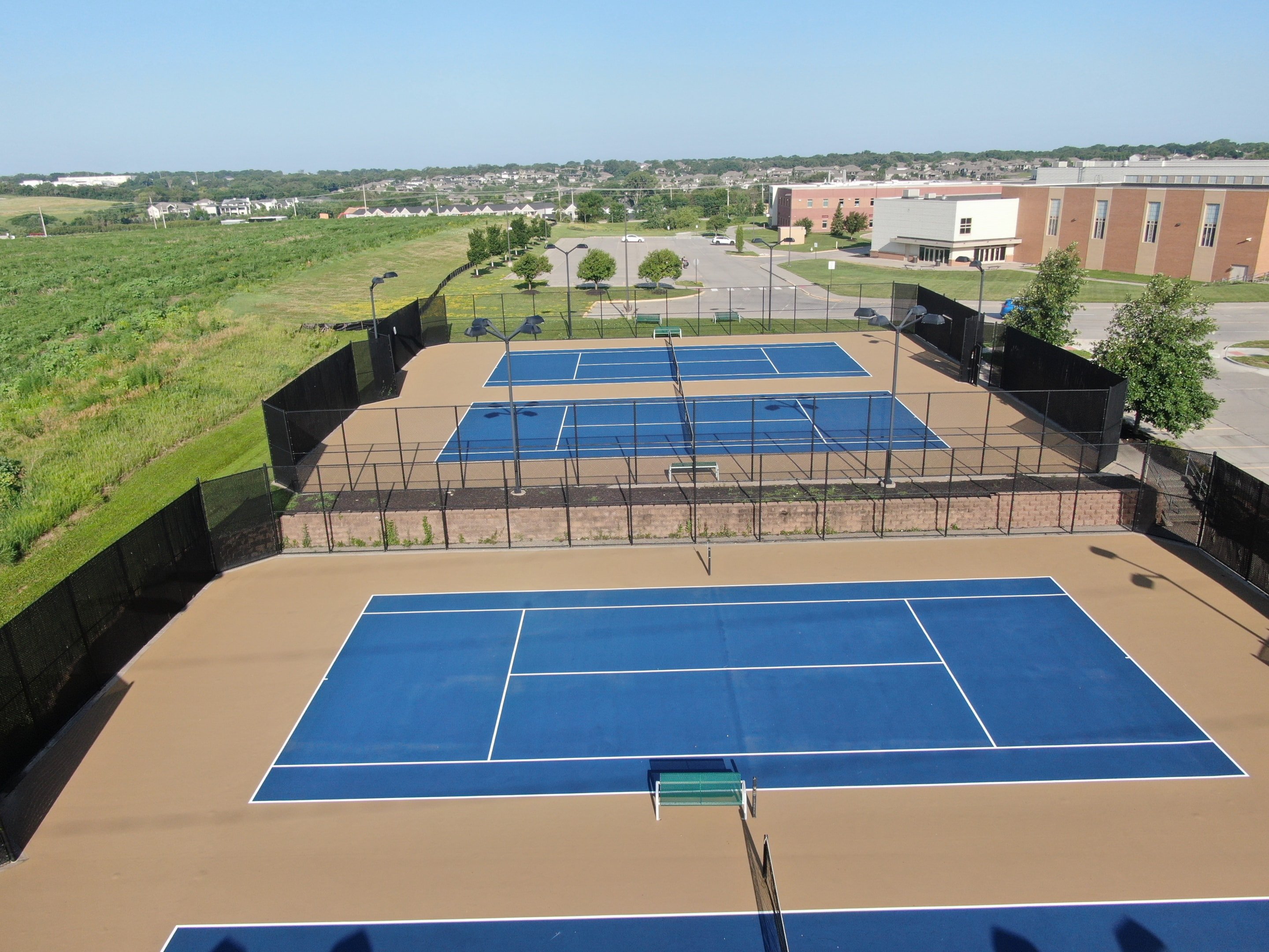 Elkhorn South HS Tennis Court in custom color