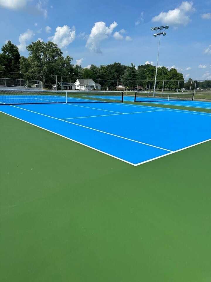 Repainted Tennis Court