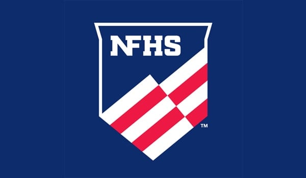 NFHS logo representing the National Federation of State High School Associations track and field standards